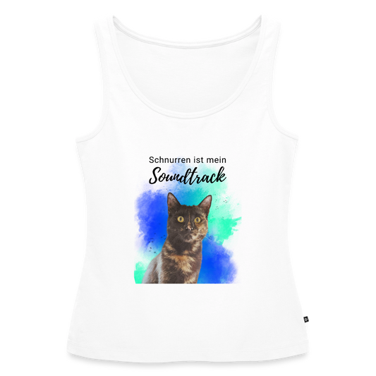 Nala´s Tank Top Premium Schnurren ist mein Soundtrack Black Edition - Weiß
