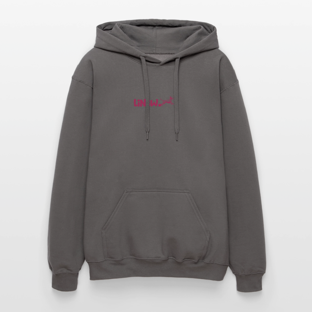 LiNBW. Crew Hoodie Pink Edition Life is not just black and white - Dunkelgrau