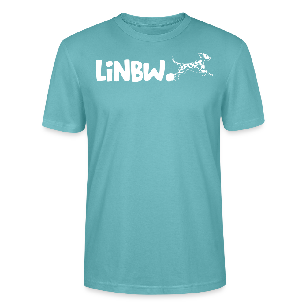 LiNBW. Unisex T-Shirt Premium Crew White Edition Life is not just black and white - Pastelltürkis