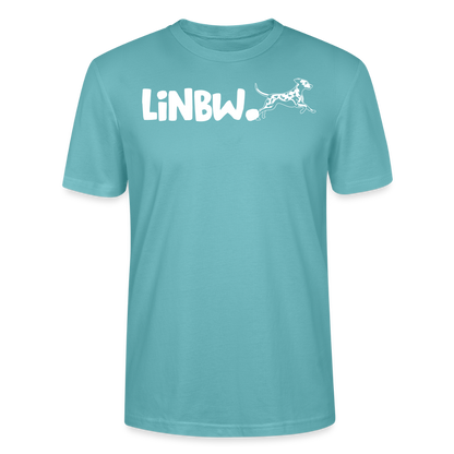 LiNBW. Unisex T-Shirt Premium Crew White Edition Life is not just black and white - Pastelltürkis