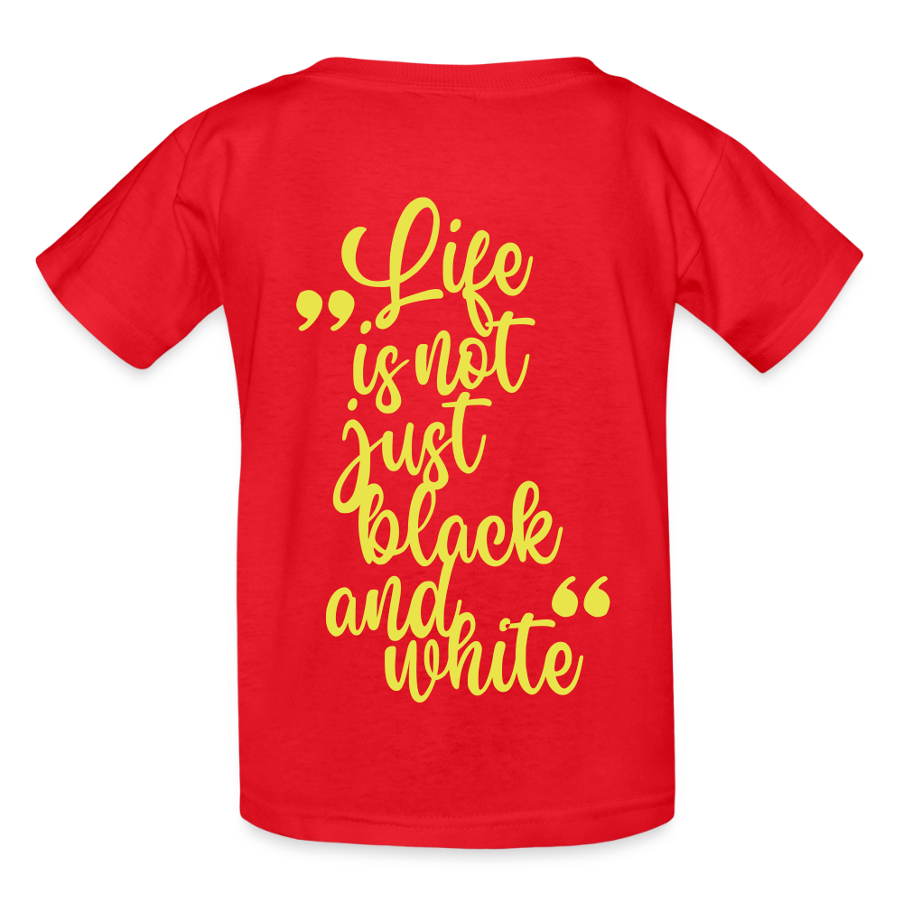 LiNBW. Crew T-Shirt Yellow Edition Life is not just black and white - Rot