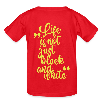 LiNBW. Crew T-Shirt Yellow Edition Life is not just black and white - Rot