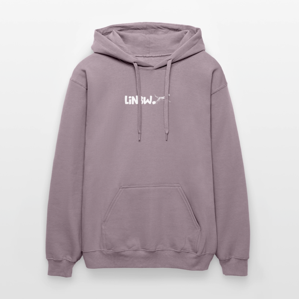 LiNBW. Crew Hoodie White Edition Life is not just black and white - Lilagrau 