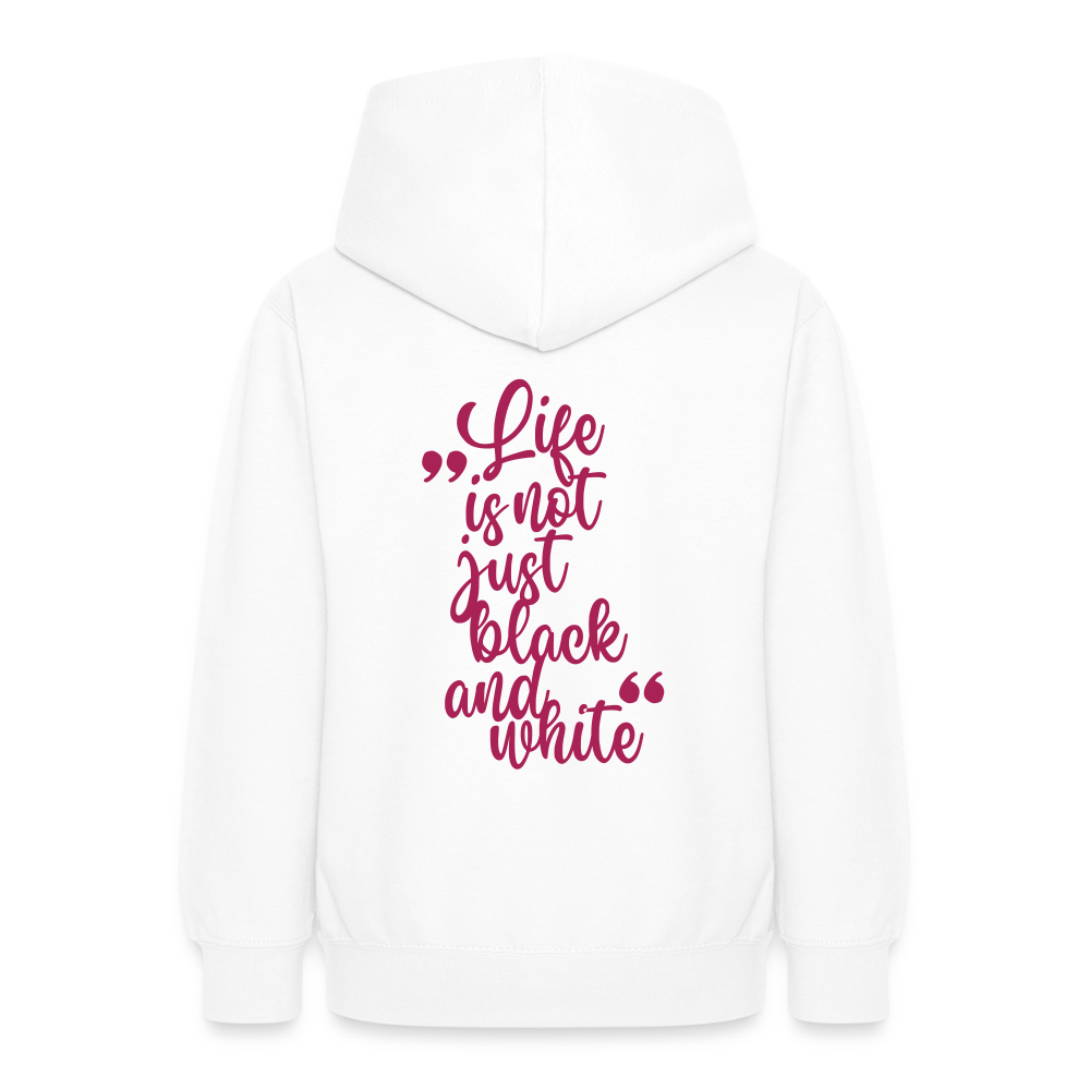 LiNBW. Crew Hoodie Life is not just black and white Edition Pink - LiNBW.