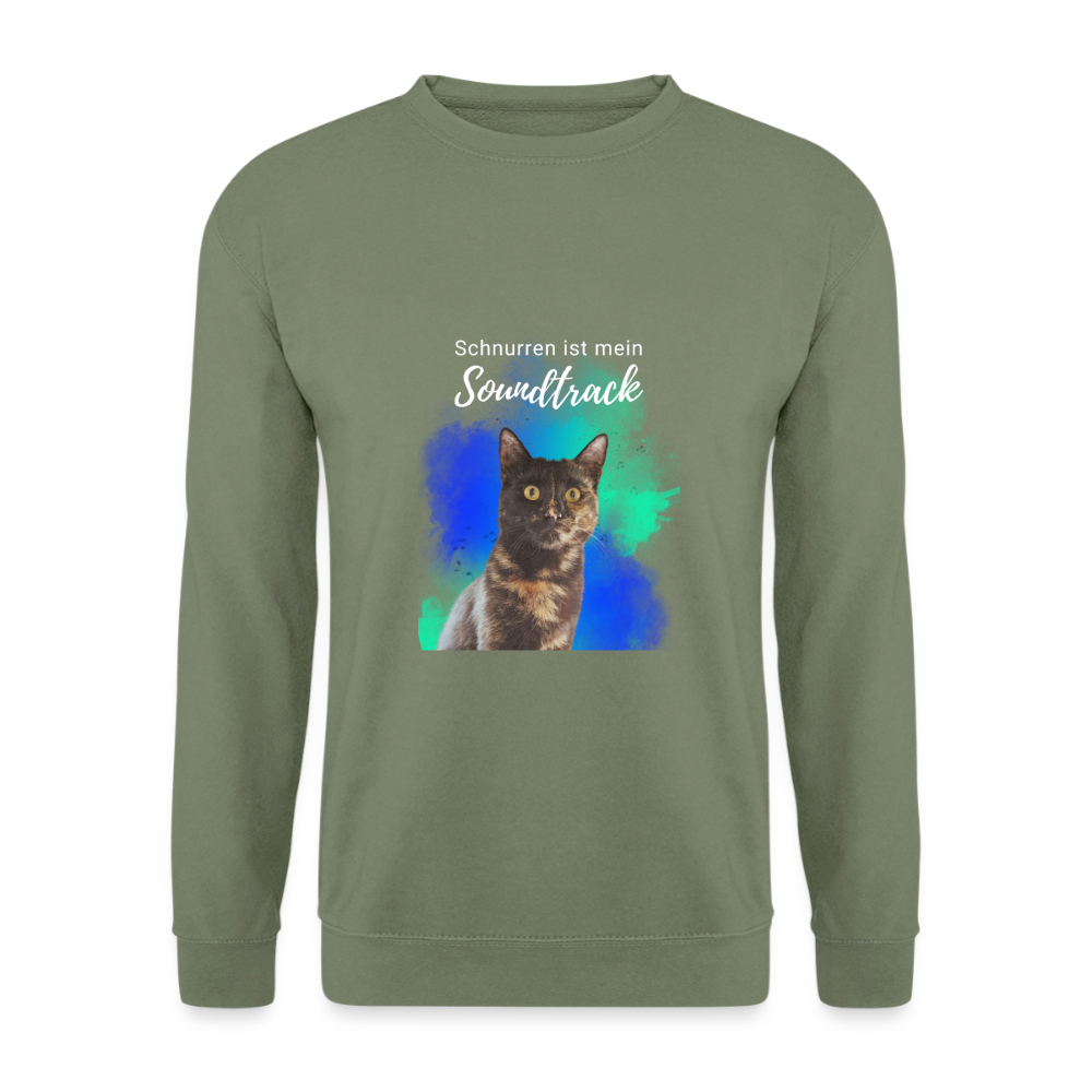 Nala's Classic Pullover Schnurren ist mein Soundtrack White Edition - Armeegrün