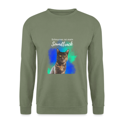 Nala's Classic Pullover Schnurren ist mein Soundtrack White Edition - Armeegrün