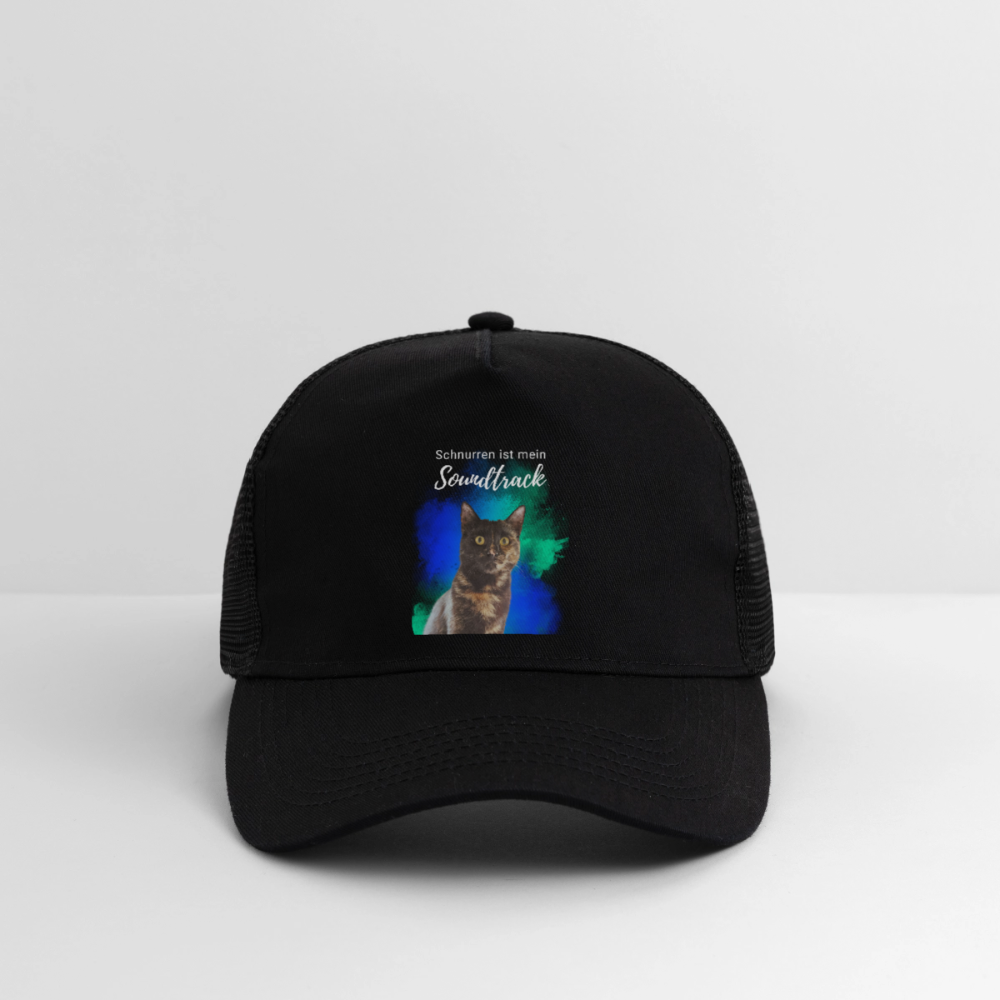 Nala´s Trucker Cap Schnurren ist mein Soundtrack White Edition - Schwarz/Schwarz