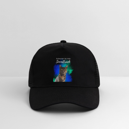 Nala´s Trucker Cap Schnurren ist mein Soundtrack White Edition - Schwarz/Schwarz