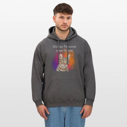 Pedro's Hoodie Stolzes Personal einer Katze White Edition - Dunkelgrau