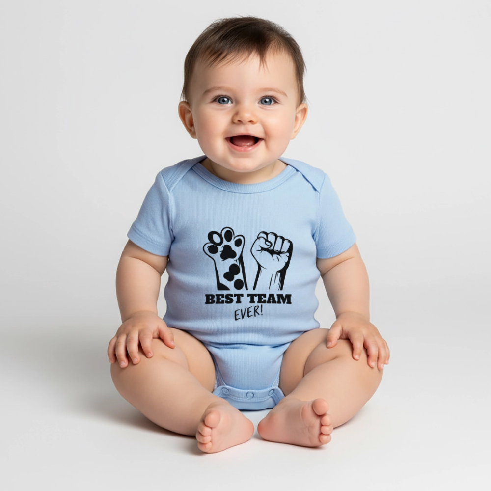 Best Team Ever Kurzarm-Body Black Edition - LiNBW.