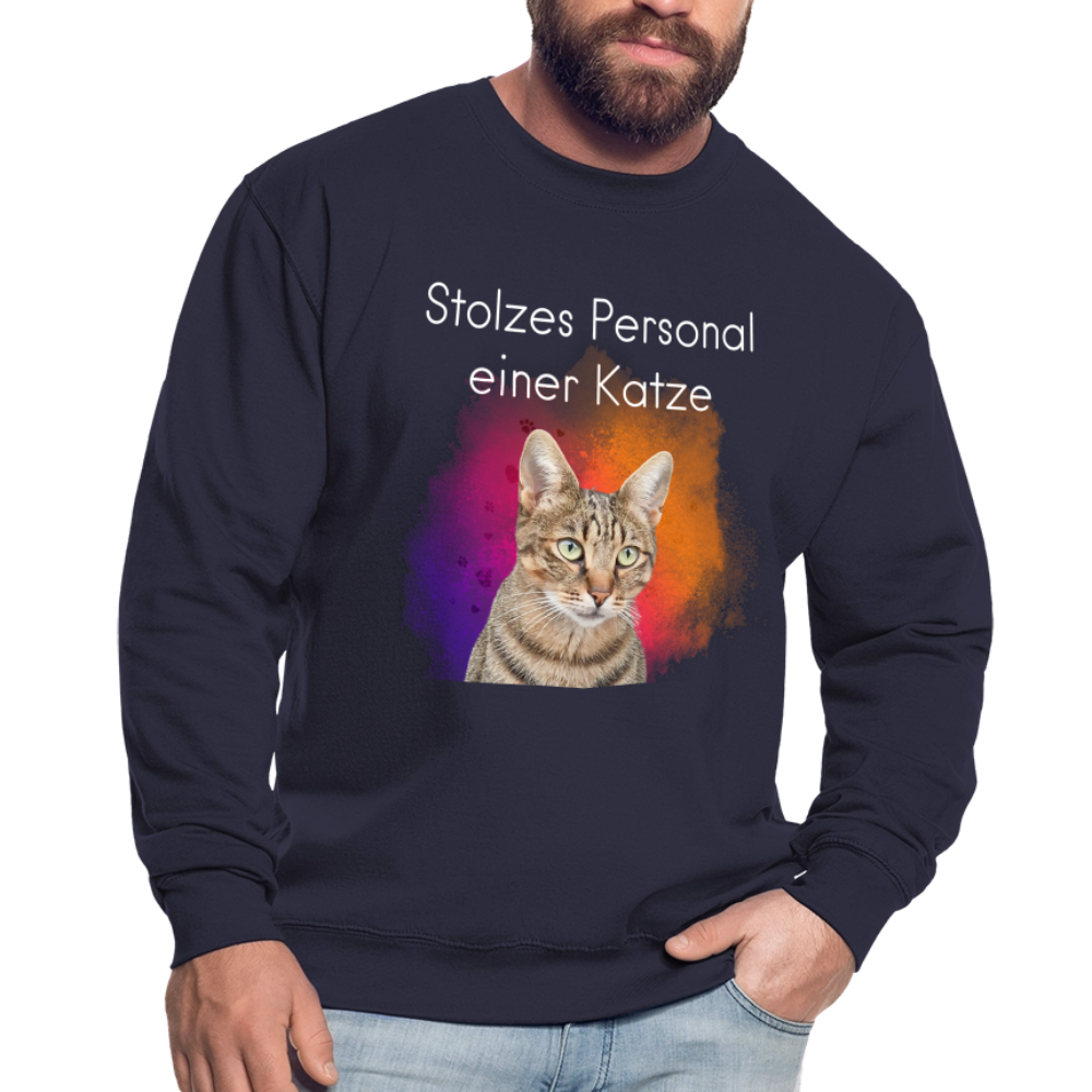Pedro's Classic Pullover Stolzes Personal einer Katze White Edition - LiNBW.