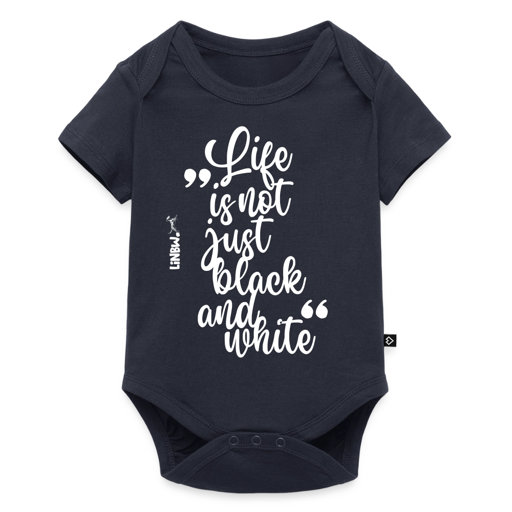 Life is not just black and white Kurzarm-Body White Edition - Navy