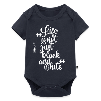 Life is not just black and white Kurzarm-Body White Edition - Navy