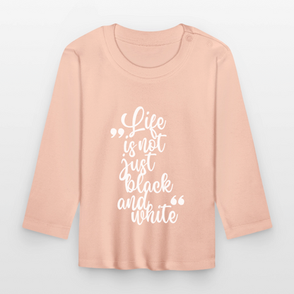 Life is not just black and white Langarmshirt White Edition - Kristallrosa