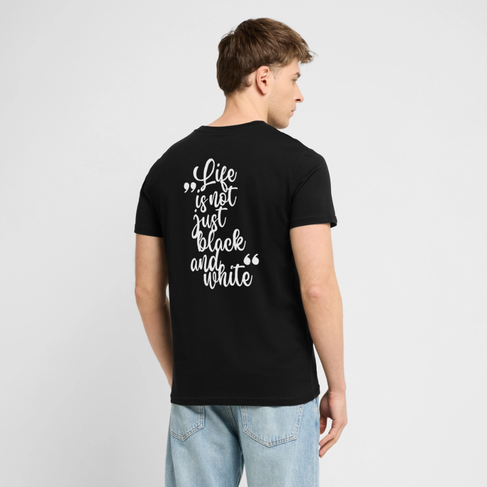 LiNBW. Unisex T-Shirt Premium Crew White Edition Life is not just black and white - Schwarz