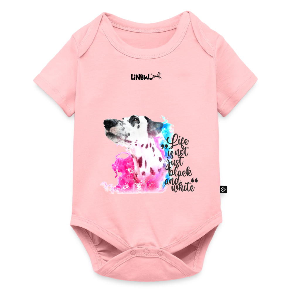 Boa´s Kurzarm-Body Splash Life is not just black and white Edition Black - Rosa