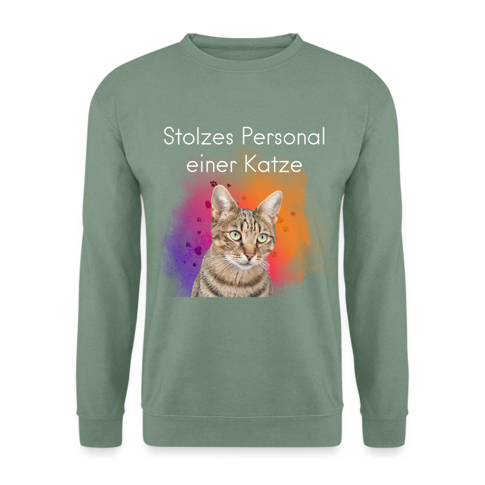 Pedro's Classic Pullover Stolzes Personal einer Katze White Edition - LiNBW.