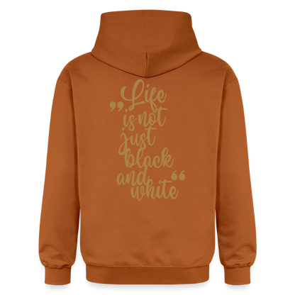 LiNBW. Crew Hoodie Brown Edition Life is not just black and white - Athletic Orange