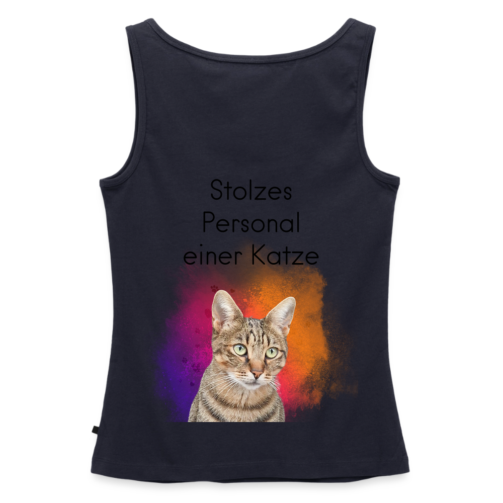 Pedro´s Tank Top Premium Stolzes Personal einer Katze CAT MOM Black Edition - Navy