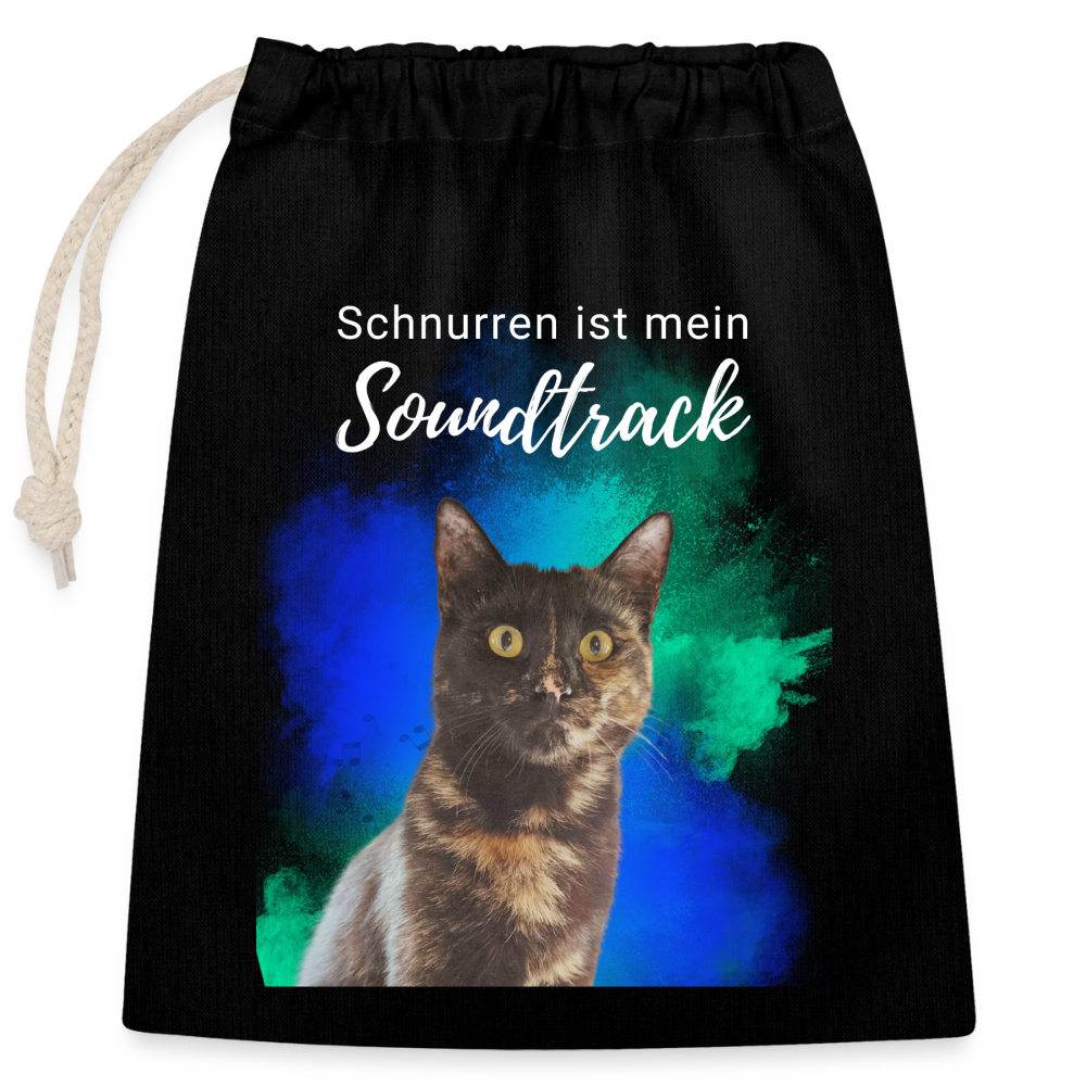 Nala´s Baumwollbeutel Schnurren ist mein Soundtrack White Edition - Schwarz