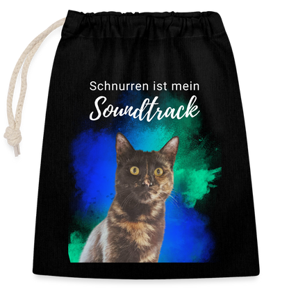 Nala´s Baumwollbeutel Schnurren ist mein Soundtrack White Edition - Schwarz