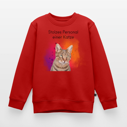 Pedro's Pullover Stolzes Personal einer Katze Black Edition - Rot