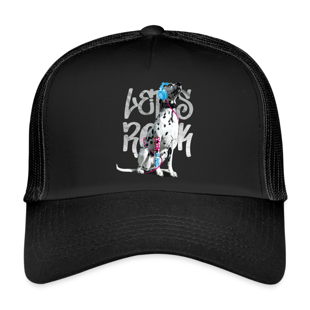 Boa´s Trucker Cap Let´s Rock - Schwarz/Schwarz