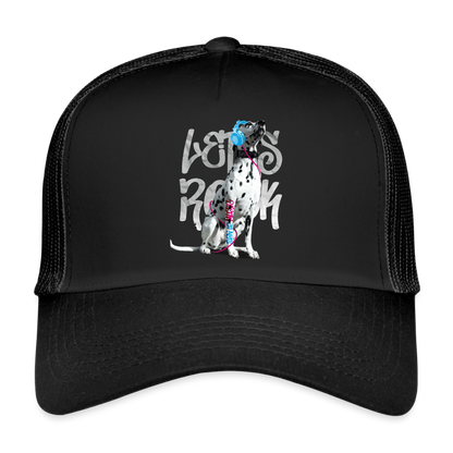 Boa´s Trucker Cap Let´s Rock - Schwarz/Schwarz