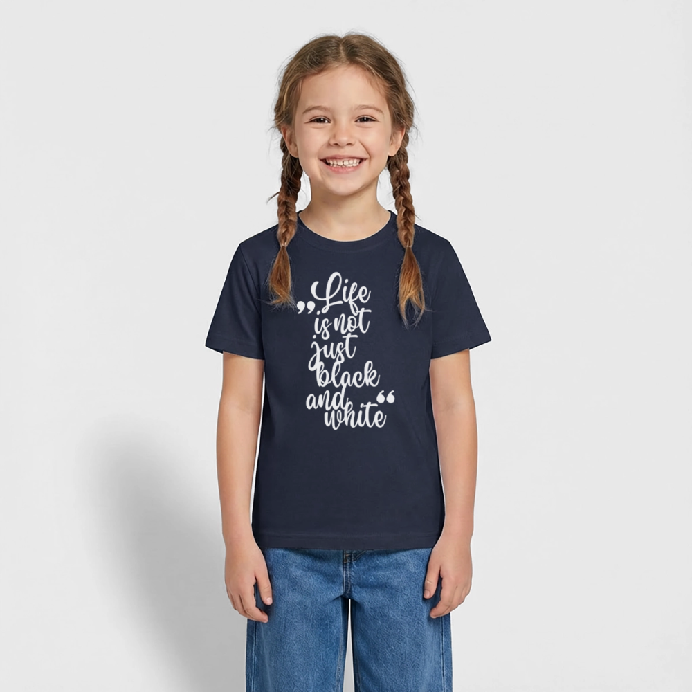 Life is not just black and white T-Shirt White Edition - Navy