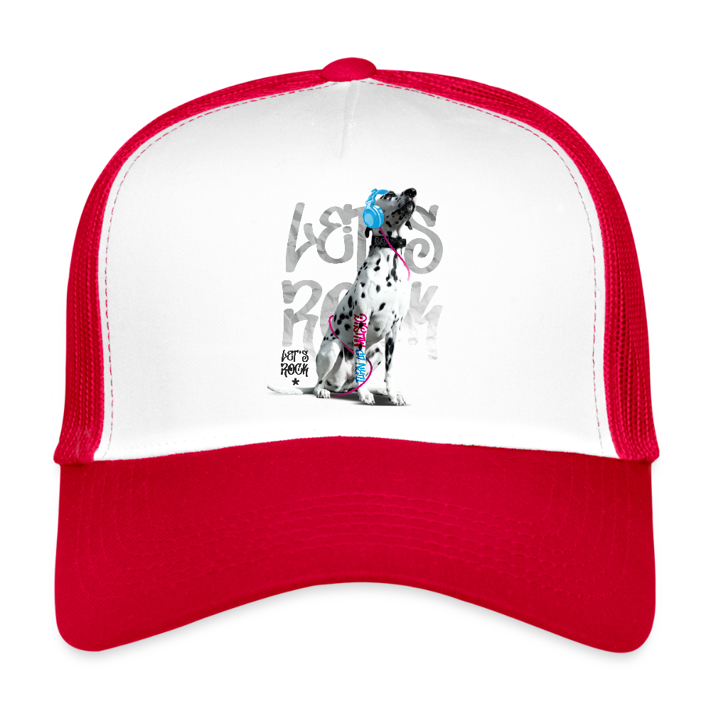 Boa´s Trucker Cap Let´s Rock - Weiß/Rot