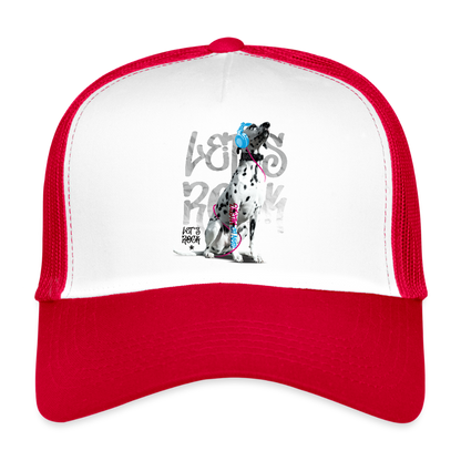 Boa´s Trucker Cap Let´s Rock - Weiß/Rot