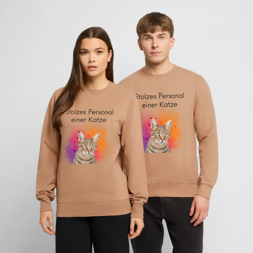Pedro's Classic Pullover Stolzes Personal einer Katze Black Edition - Mocca