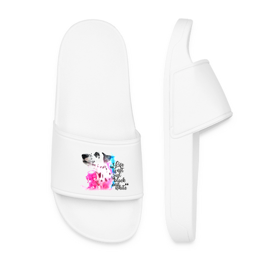 Boa´s Badelatschen für Frauen Splash Edition Life is not just black and white - Weiß
