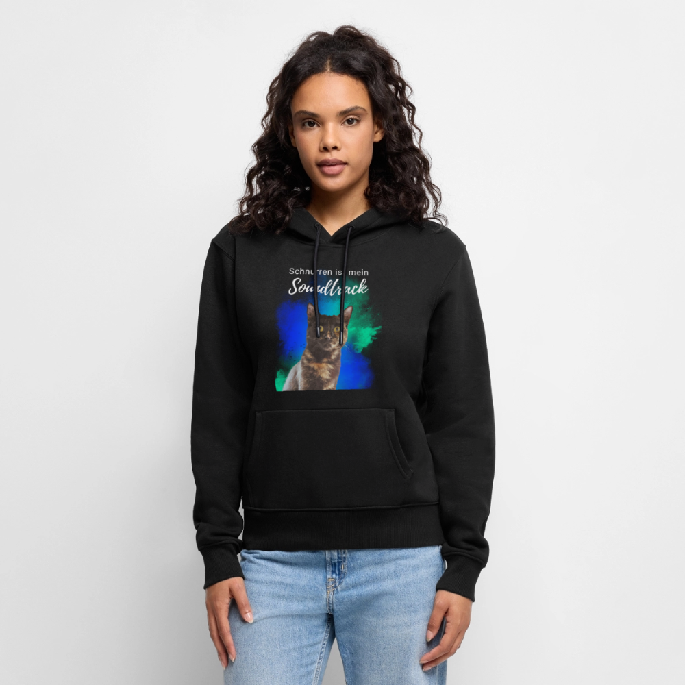 Nala's Hoodie Schnurren ist mein Soundtrack White Edition - Schwarz