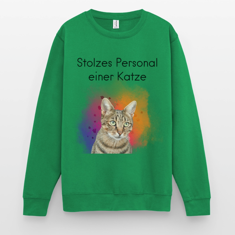 Pedro's Classic Pullover Stolzes Personal einer Katze Black Edition - Kelly Green