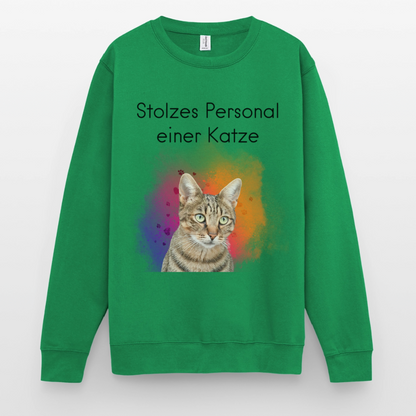 Pedro's Classic Pullover Stolzes Personal einer Katze Black Edition - Kelly Green
