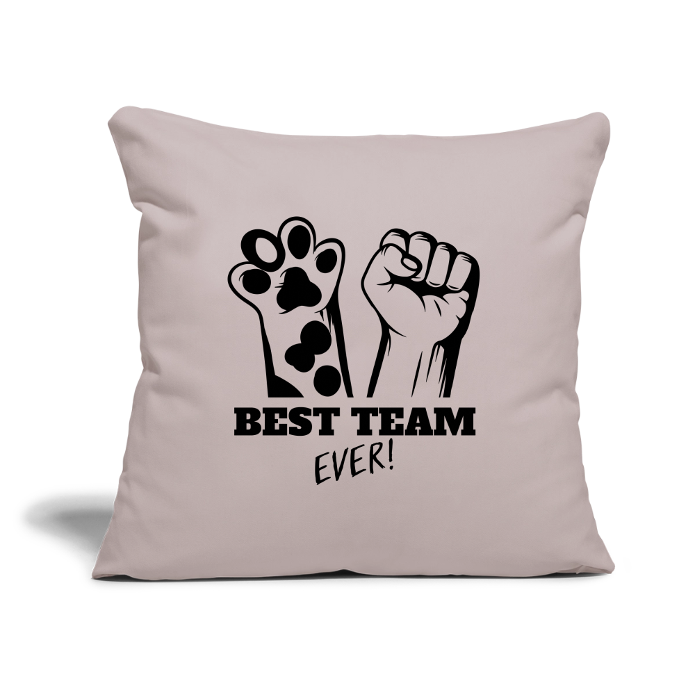 Best Team Ever Kissen Black Edition - helles Taupe