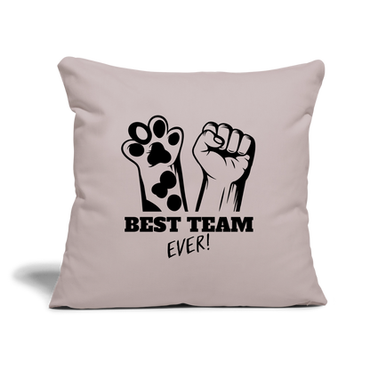 Best Team Ever Kissen Black Edition - helles Taupe