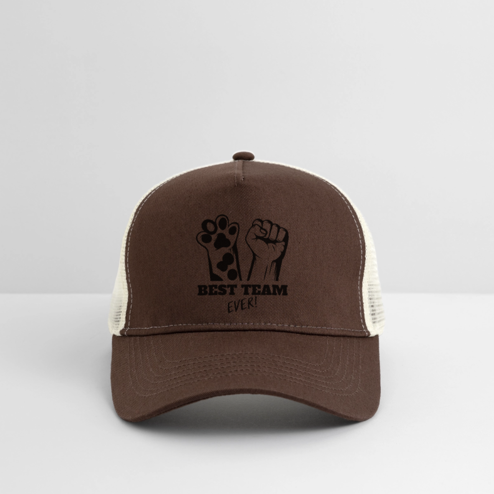 Best Team Ever Trucker Cap - Braun/Beige