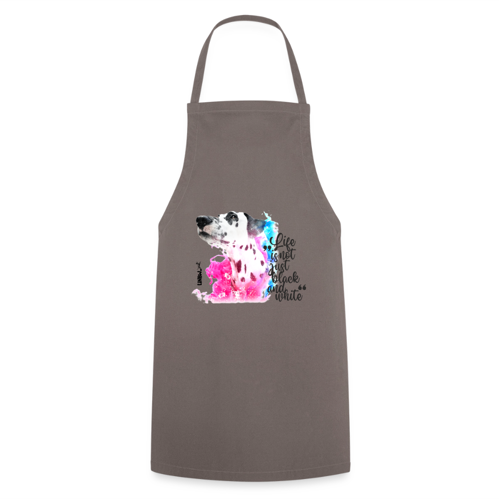 Boa´s Kochschürze Splash Life is not just black and white Edition Black - Grau