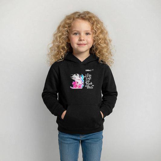 Boa's Hoodie Splash Life is not just black and white Edition White - Schwarz
