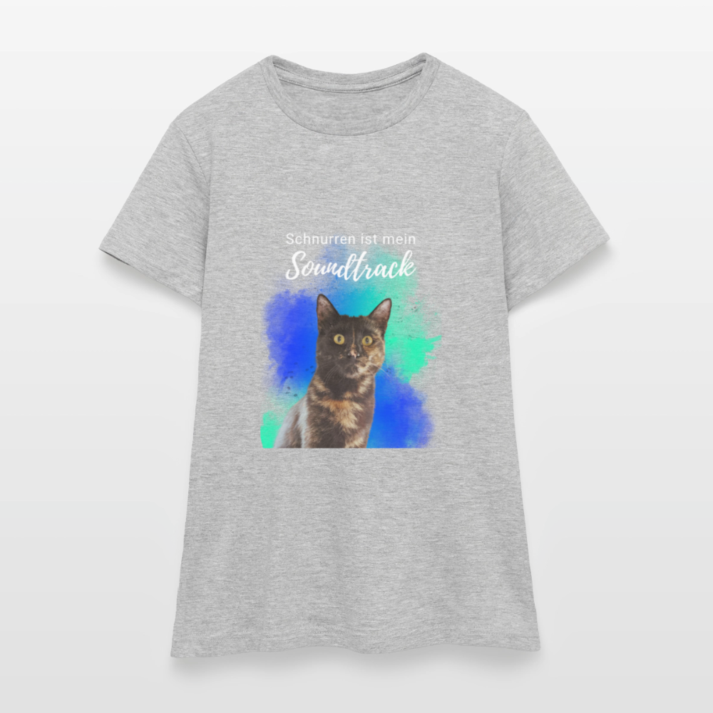 Nala's T-Shirt Schnurren ist mein Soundtrack White Edition - Grau meliert