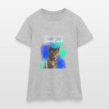 Nala's T-Shirt Schnurren ist mein Soundtrack White Edition - Grau meliert
