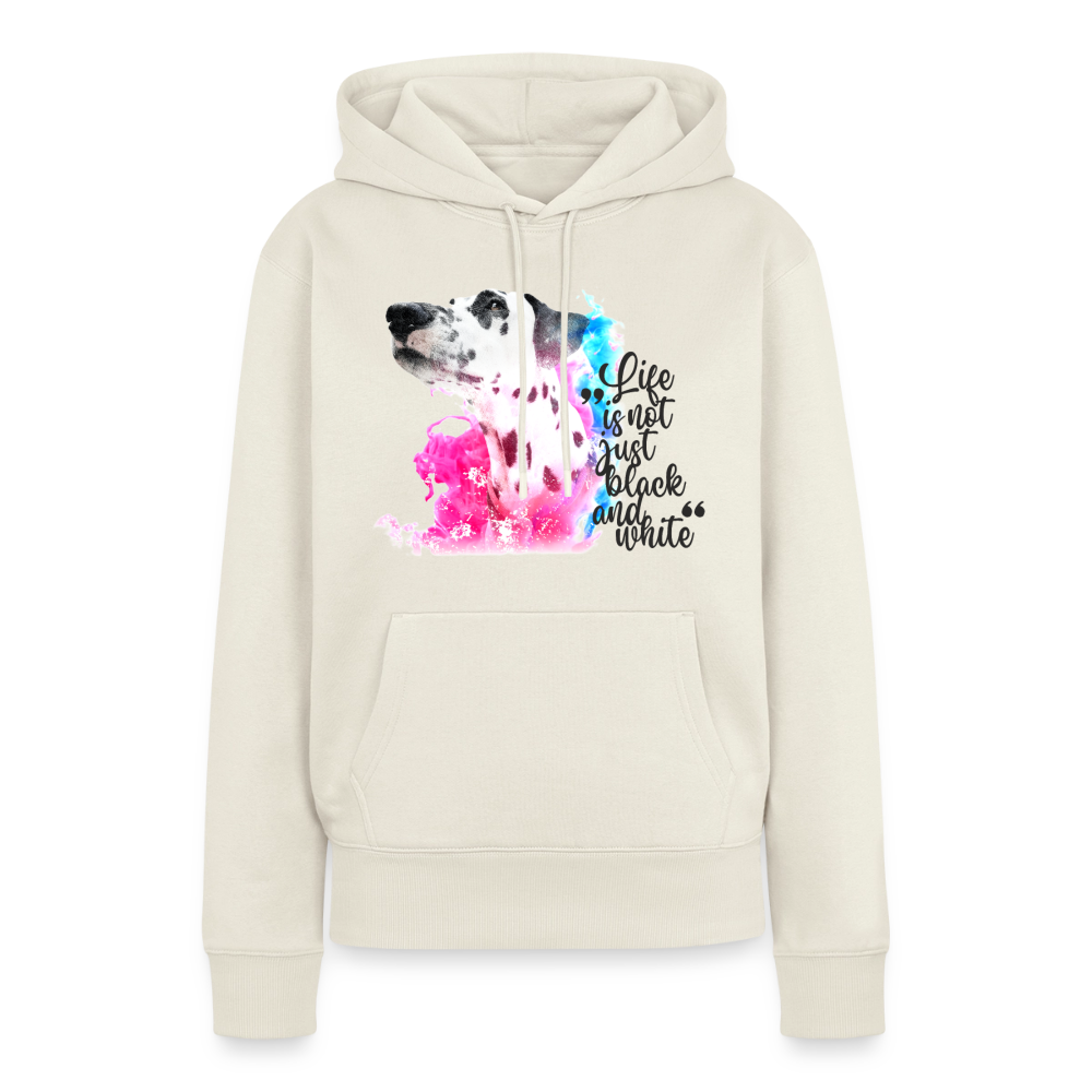 Boa's Hoodie Splash Life is not just black and white Edition Black - Naturweiß