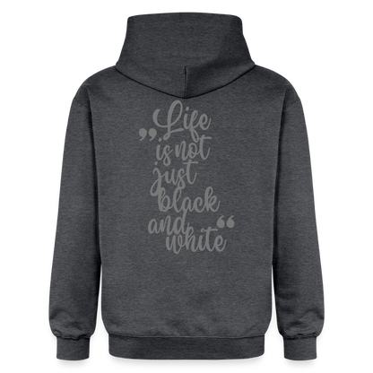 LiNBW. Crew Hoodie Grey Edition Life is not just black and white - Dunkelgrau meliert