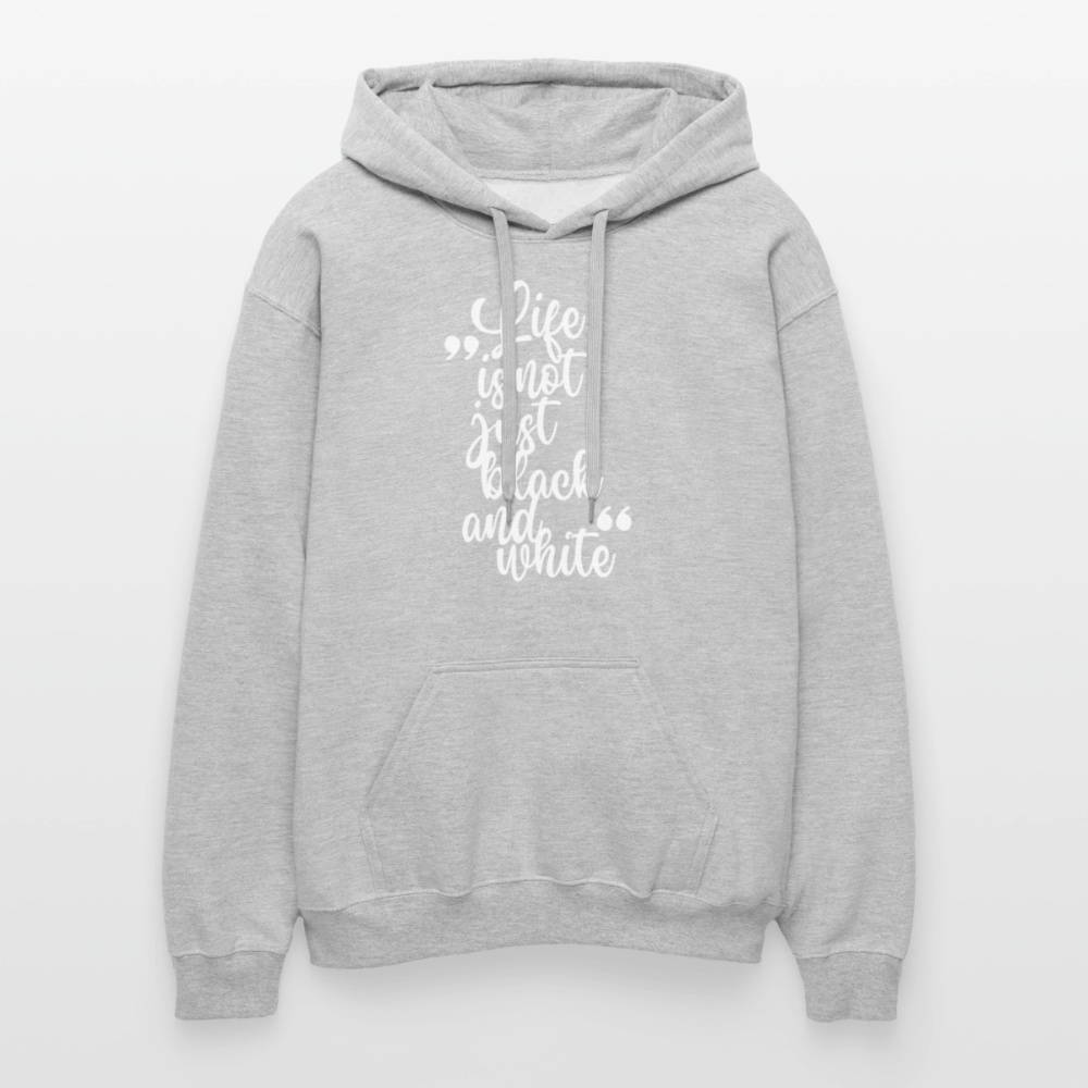 Life is not just black and white Hoodie White Edition - Hellgrau meliert