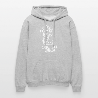 Life is not just black and white Hoodie White Edition - Hellgrau meliert