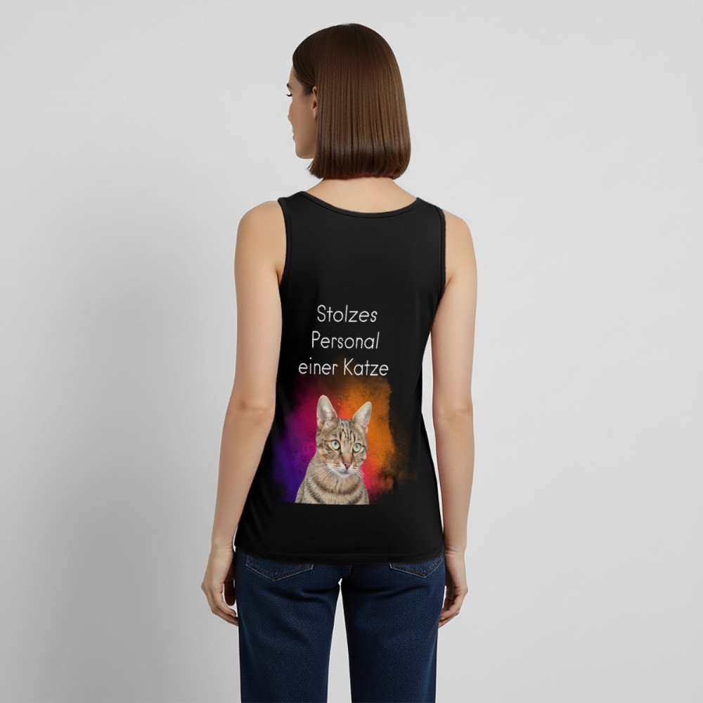 Pedro´s Tank Top Premium Stolzes Personal einer Katze CAT MOM Black Edition - Schwarz