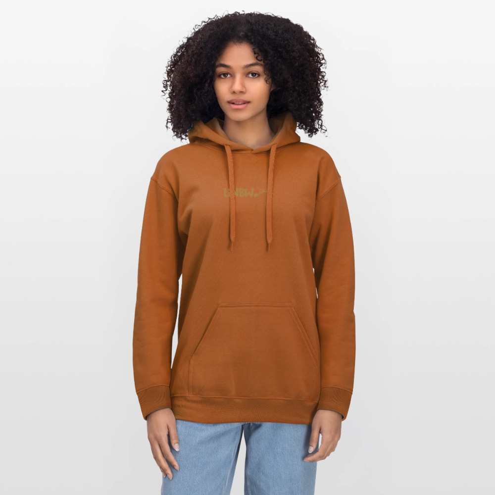 LiNBW. Crew Hoodie Brown Edition Life is not just black and white - Athletic Orange