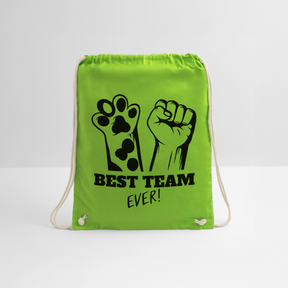 Best Team Ever Turnbeutel Black Edition - Neongrün